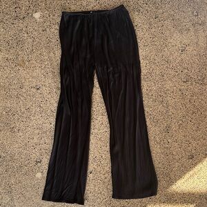 DISSH Black Silk Drawstring Pants